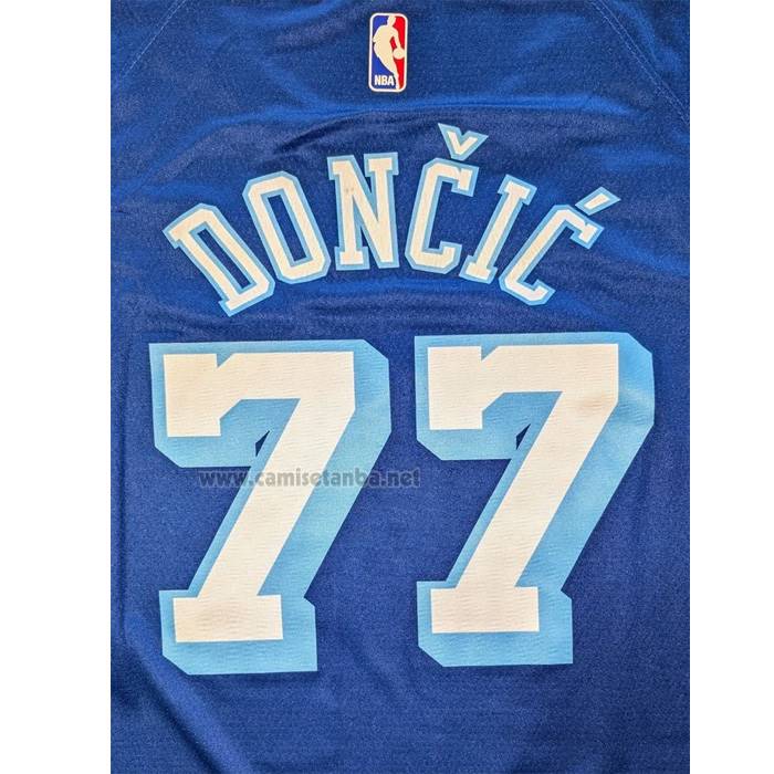 Camiseta Los Angeles Lakers Luka Doncic NO 77 Classic 2024-25 Azul